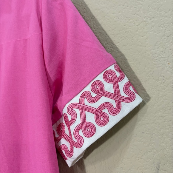 Entro A-Line  Pink  Albus Mini Dress Sz S Women’s Boho Coastal Quiet Luxury EUC - Picture 6 of 13